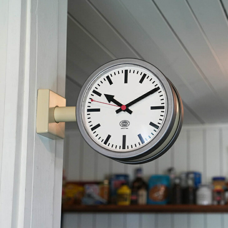 楽天市場】ダルトン(Dulton) ダブルフェイス クロック レクタングル