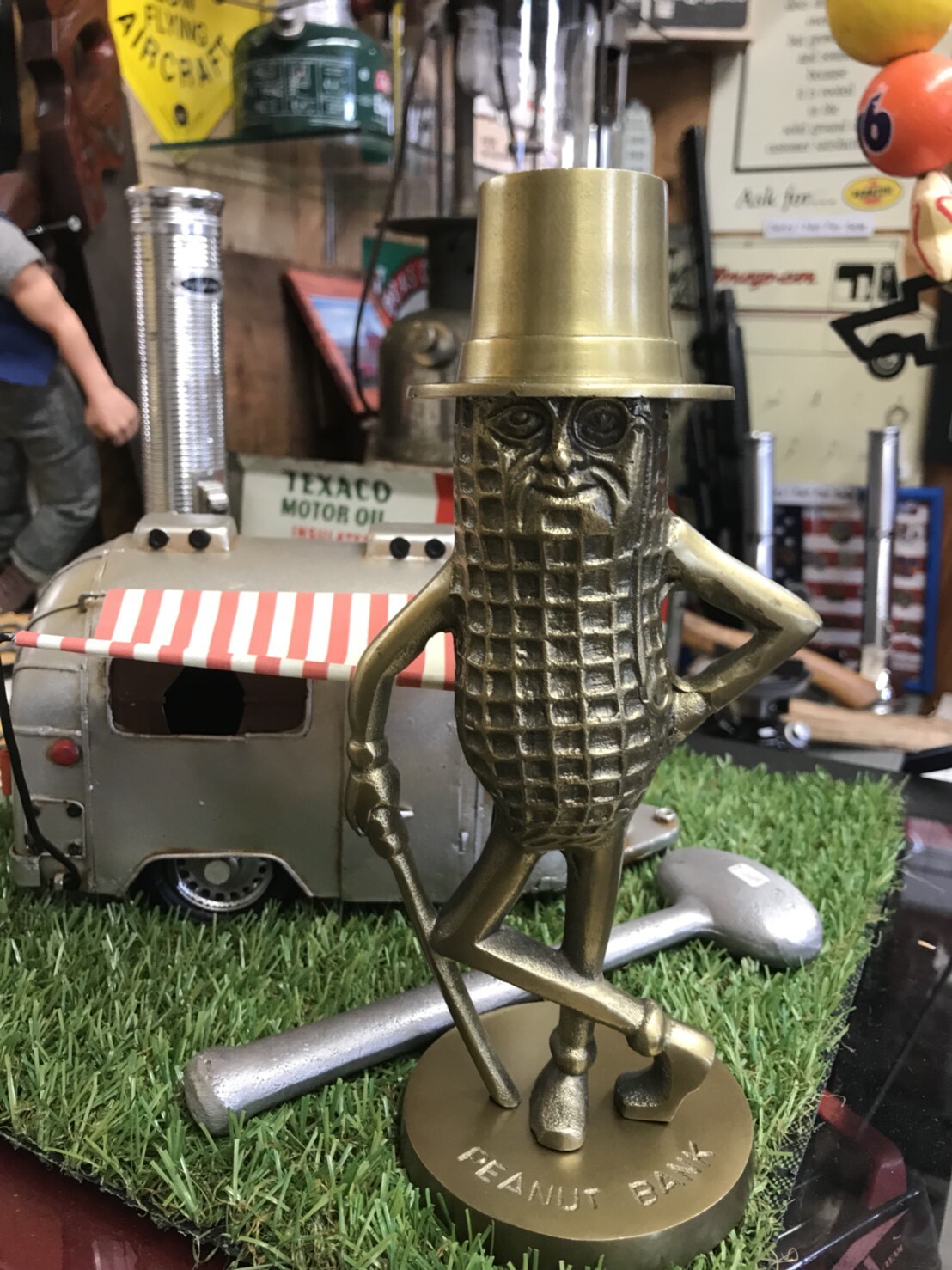 楽天市場】コインバンク 貯金箱 Mr.PEANUTS アルミ合金