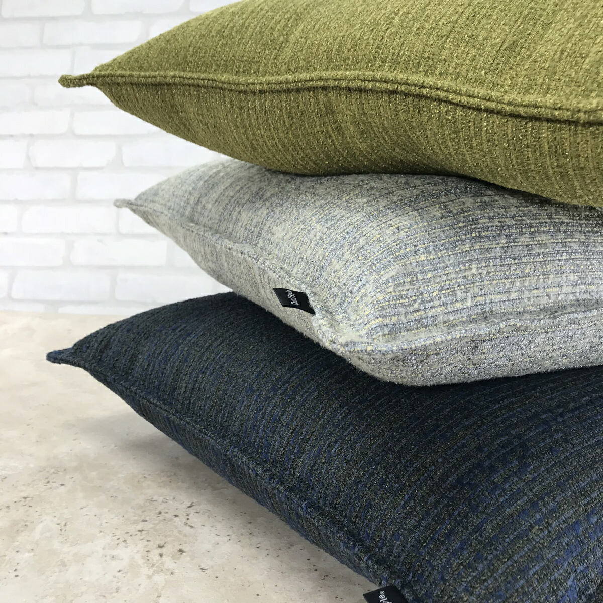 楽天市場 アウトスタイル 座布団カバー 55x59cm インポート タイ製 メンバ グリーン グレー ブルー シンプル シック 無地 アウトスタイル楽天市場店