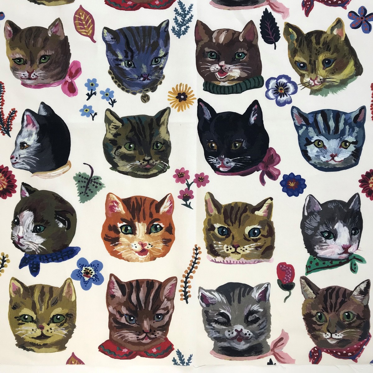 楽天市場 クッションカバー 45x45cm ナタリーレテ マヤ プリンセス キャット フランス製 Nathalie Lete 猫 かわいい猫 おしゃれ インポート生地 アウトスタイル楽天市場店