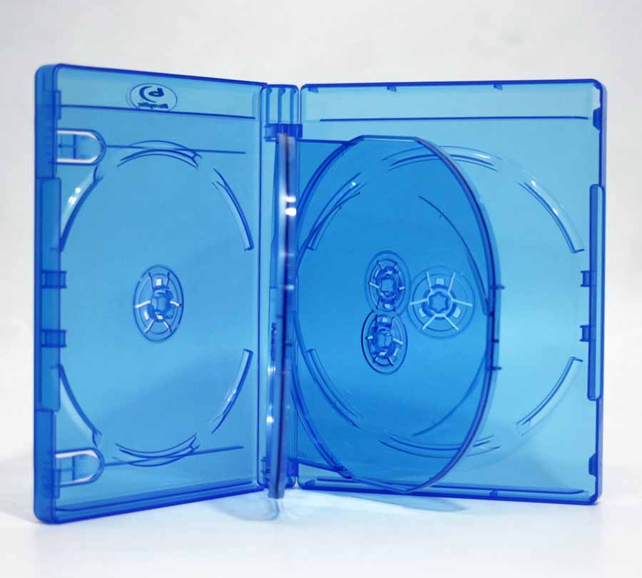 【本日特価】 ブルーレイケース 22mm厚に6枚納 BDケース クリアブルー 1個 G Blu-rayDiscロゴ有