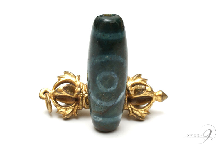 蓮花二眼天珠 楽天市場】【紅朱砂 蓮花 二眼 星辰天珠 約37mm×12mm×11mm