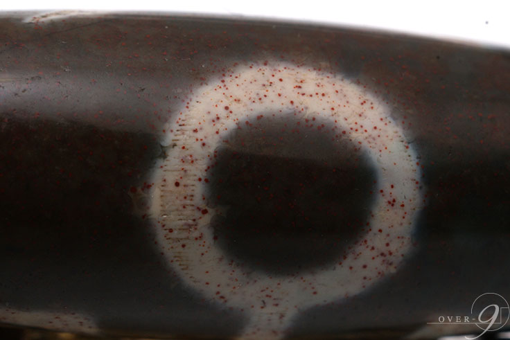 紅朱砂老玉髄大人天珠約39mm×13mm【メール便不可】