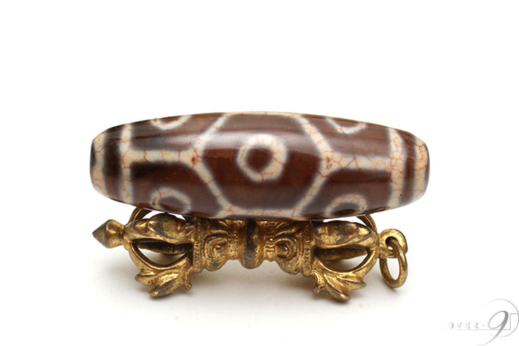 【高品質!! 一点限り ／ 入手困難】西蔵 上肯龍紋藏伝火供亀甲長寿天珠 高品質!! 一点限り ／ 入手困難】西蔵 上肯龍紋藏伝火供