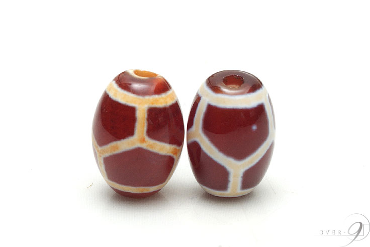 紅玉髄 三眼天珠 楽天市場】【紅玉髄 三眼天珠 約40mm×11mm】【メール便不可】【z