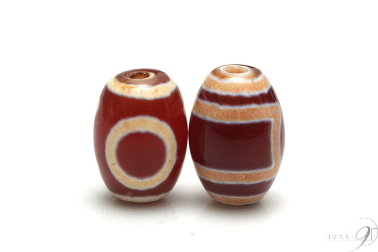 楽天市場】紅玉髄 六吉祥天珠 約14mm×10mm【メール便可】【z
