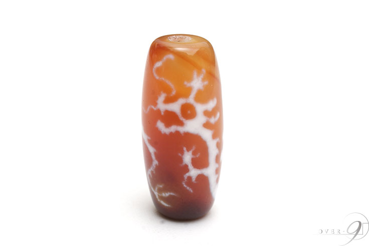 楽天市場】【紅朱砂 老玉髄天珠 白 騎龍観音天珠 約25mm×11mm