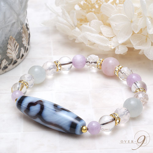 水蓮花天珠　デザインブレスレット 再値下げ！30%OFF 】水蓮花天珠入り組み合わせブレス | SAKURA STONE