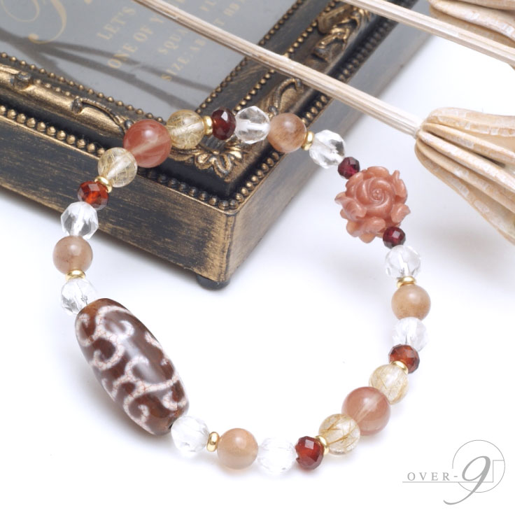 紅玉髄天珠　Over9 楽天市場】【*8pcs*Happy&Lucky -紅玉髄天珠- 八大吉祥