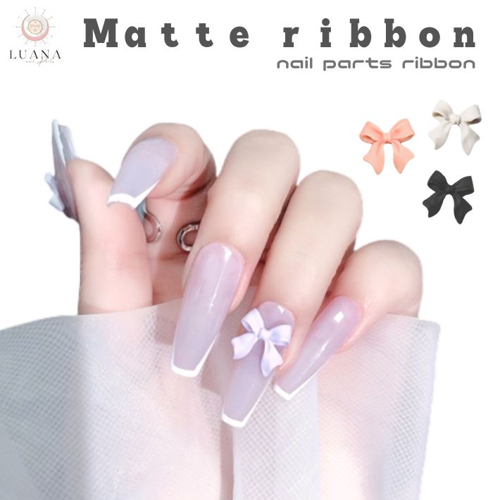 楽天市場】ポイント5倍ネイルパーツ マットリボン 5個入り リボン 蝶