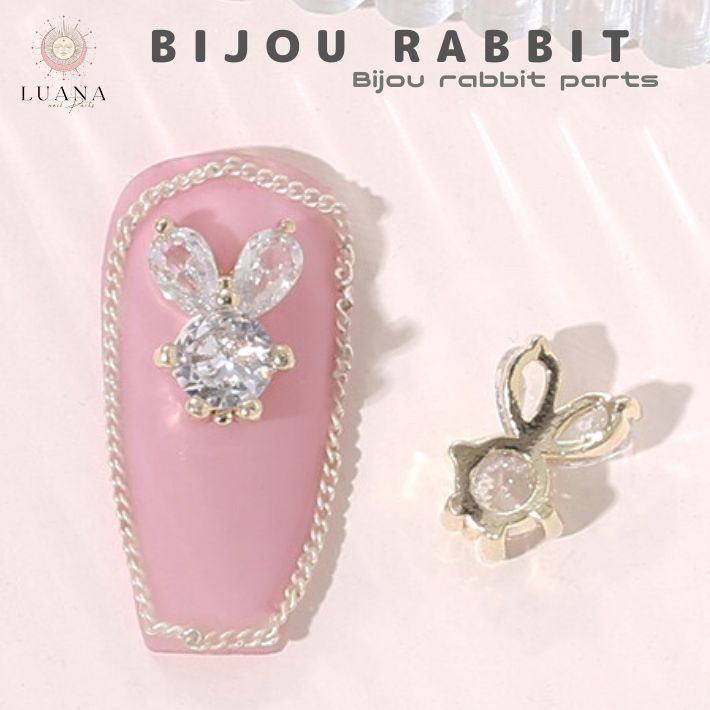 楽天市場】ポイント5倍ネイルパーツ リボン うさぎ 2個 ラビット