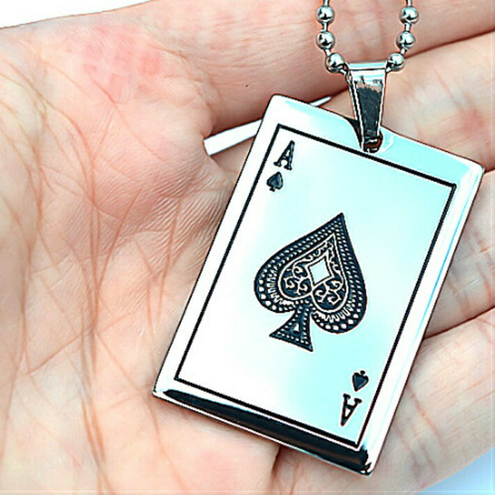 楽天市場 トランプ柄 スペード A ネックレス ペンダント ポーカー ステンレススチール ヴィンテージエース おしゃれ メンズ レディース ペア アクセサリー チョーカー おもしろ カード バレンタイン クリスマス プレゼント シンプル ファッション雑貨オーバーフラッグ