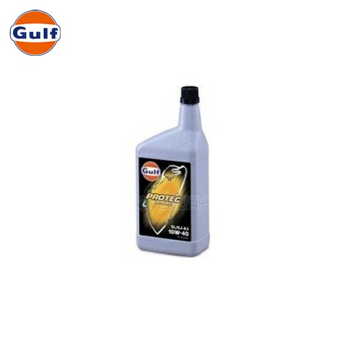 Gulf プロテック PROTEC エンジンオイル 10W-40 SN CF-A3 B3 部分合成油 1L×6ボトル
