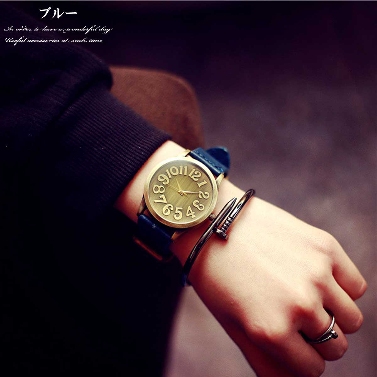 楽天市場 ポスト投函送料無料 カジュアルコーデに最適 レザーベルトアンティークウォッチ 腕時計 時計 ブレスレット カジュアル時計 メンズ時計 レザー 時計 革 ブレスレット アンティークカラー ラッピング対応あり オーバーラグ 楽天市場店