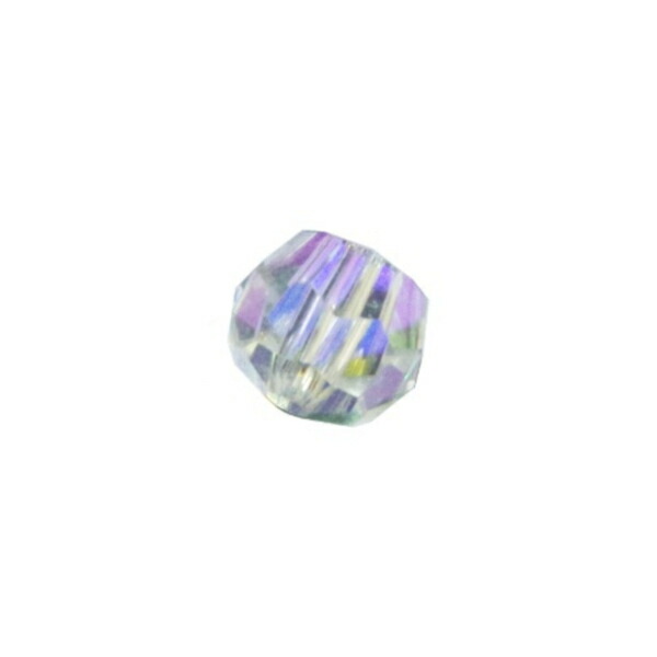 ASFOUR CRYSTAL1502 ビーズ 8粍（オーロラ）［商いものカテゴリー化：結晶部分品］［大きさ：（約）縦7×横8粍］［色つや：オーロラ（AB工業）］［寸法：１箱（1936個入り口・入口）］