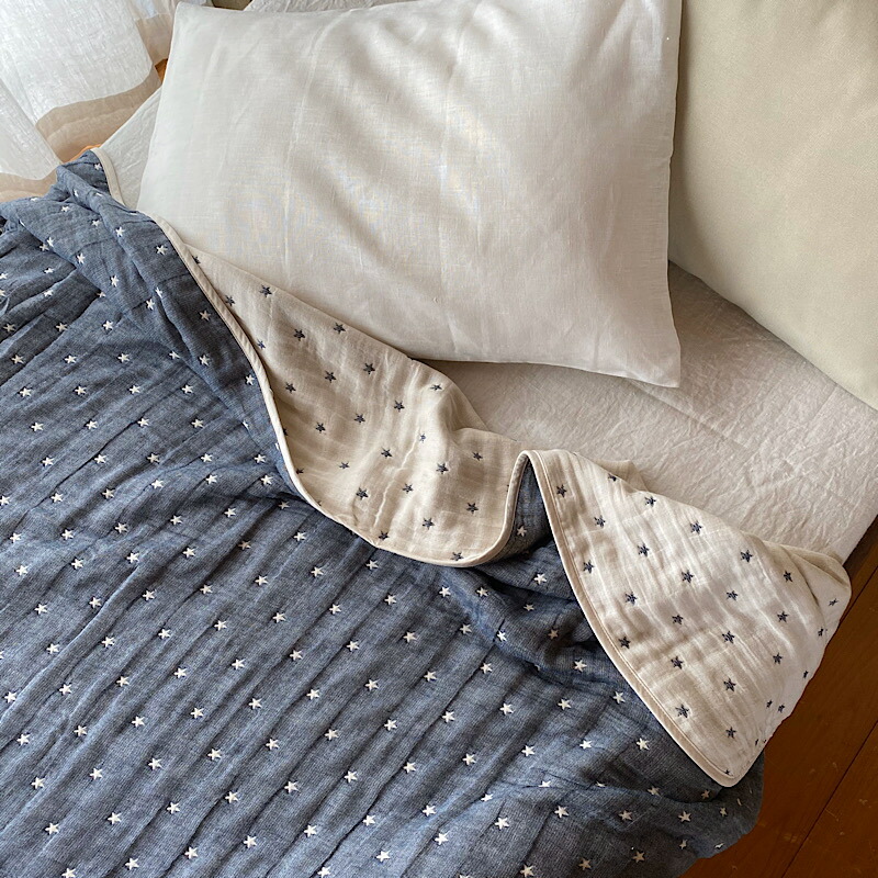 ガーゼケット シングル 綿 肌に優しい ふわふわ 6重 おしゃれ 星 ナイトスカイ ネイビー 140 190 子供 日本製 ギフト 女の子 男の子 母の日 父の日 Ovlov プレゼント Mavipconstrutora Com Br