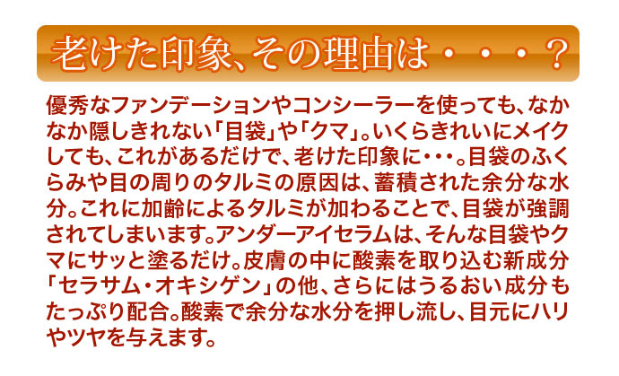 楽天市場 美容液 ハリ シミ しわ しわ取り しわ伸ばし しわとり目元美容液 乾燥 保湿 高保湿 小じわ クマ 涙袋 目袋 うるおい成分 なめらかな肌 サロンエテルナアンダーアイセラム ビューティー ウォーカー