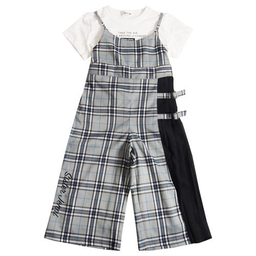 Sister Jenni シスタージェニィ 130 160cm 半袖tシャツ チェックサロペットセット グレー 150サイズまではメール便配送 130cm 140cm 150cm 160cm 21春夏新作 シスタージェニー 子供服 ジュニア 女の子 国技館 衰えぬ筋肉 Diasaonline Com