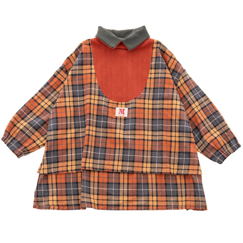 楽天市場】モル 子供服 90-150cm MOL wrap collar checkshirt ラップ