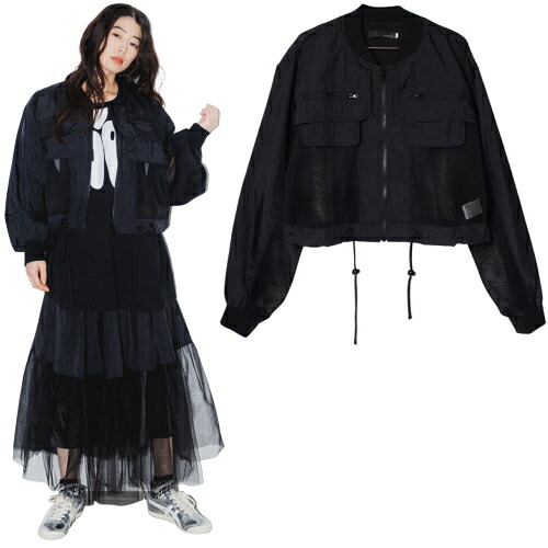 nunuforme（ヌヌフォルム） レディース服 メッシュショートジャケット ブラック 1(155cm)/2(163cm) メール便OK 2026春夏 新作