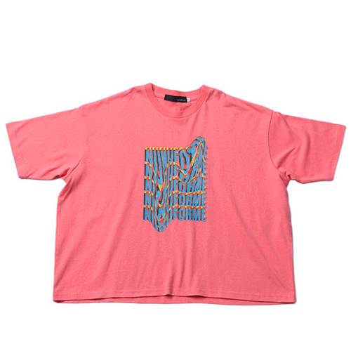 nunuforme（ヌヌフォルム） レディース服 グリッジロゴプリントT サクラ色 1(155糎)/2(163糎) 電子メイル便差しゆるす 2026春夏 新作