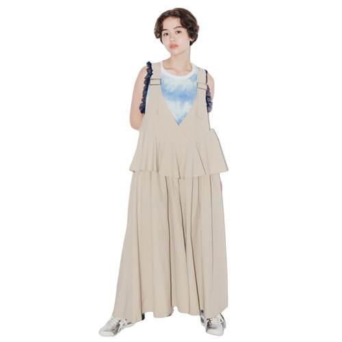 nunuforme（ヌヌフォルム） レディース服 レイヤードフリルジャンスカ ベージュ 1(155糎)/2(163糎) 電子メール便不可 2026春夏 新作