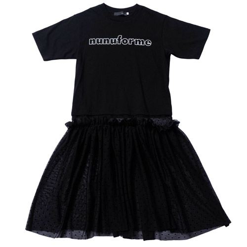 nunuforme（ヌヌフォルム） レディース服 ヘムドットチュールT ブラック 1(155cm)/2(163cm) メール便OK 2026春夏 新作