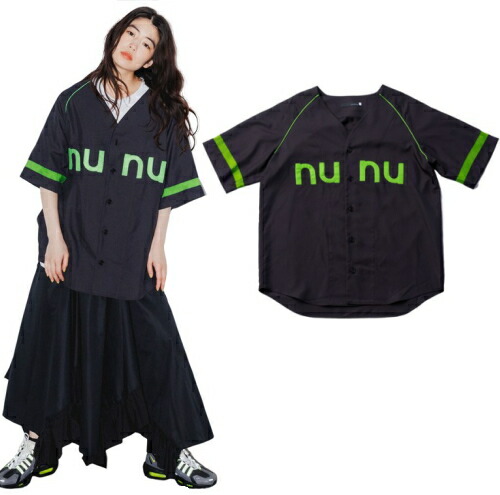 nunuforme（ヌヌフォルム） レディース服 NUNUベースボールシャツ ブラック 1(155cm)/2(163cm) メール便OK 2026春夏 新作