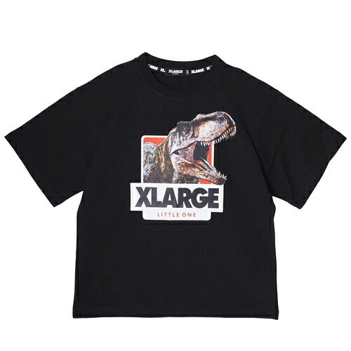 XLARGE KIDS（エクストララージキッズ） T-REXグラフィック 半袖Tシャツ クロ ブラック （80-140cm） メール便OK 2026春夏 新作