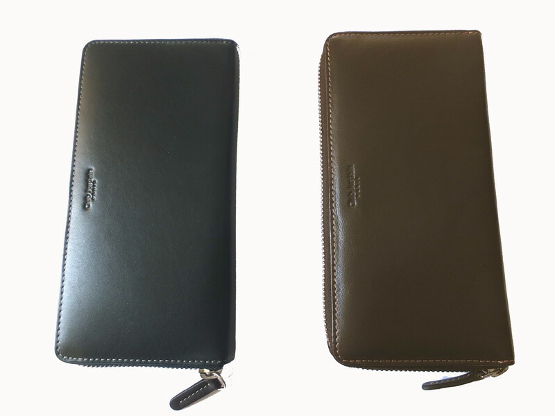 ラウンドファスナー札束入れ財布 　No.660（黒、チョコ）【牛革】 4,872円