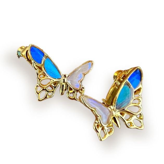 楽天市場】（Psyche/現品) 本物の蝶の翅 モルフォ蝶 上翅ネックレス