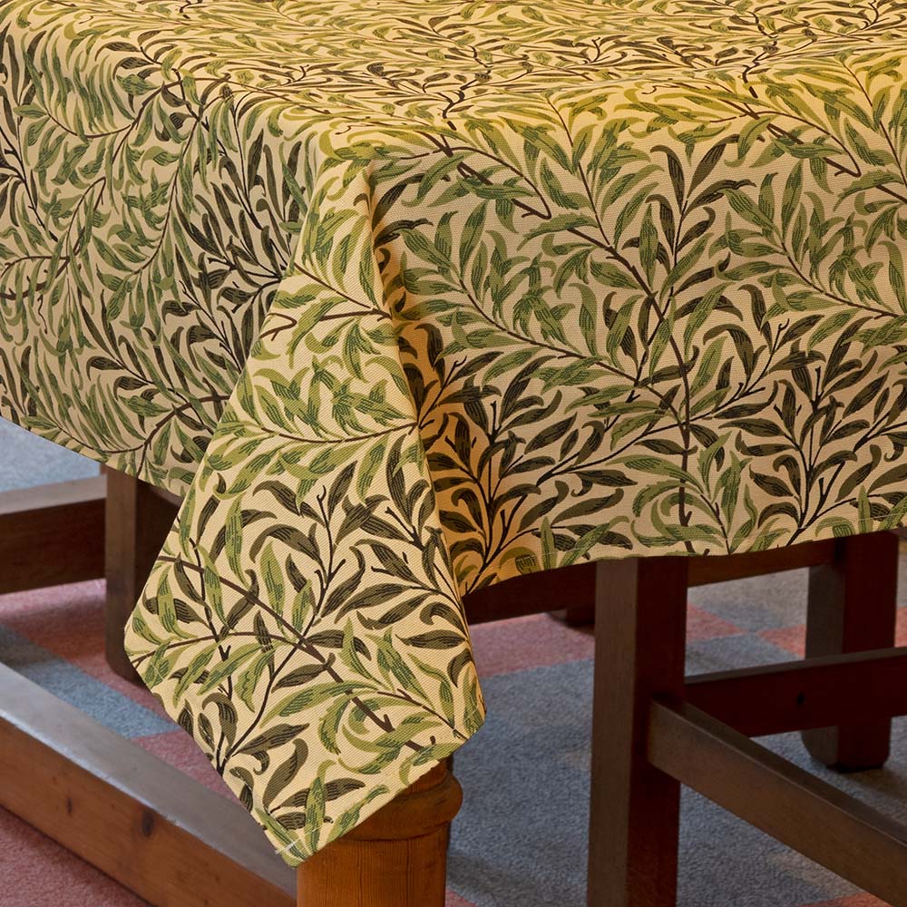 Le Chateau 英国製 ウィリアムモリス コットンテーブルクロス 長方形 132 x 178cm グリーンウィロー Green Willow LCTBCGYCTR17831｜【GB KENT総代理店】Oxford Time