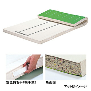 【送料別途】エバニュー(EVERNEW) 5cm厚指導ライン入りマットすべり止付90×180×5 EKM408 38,808円