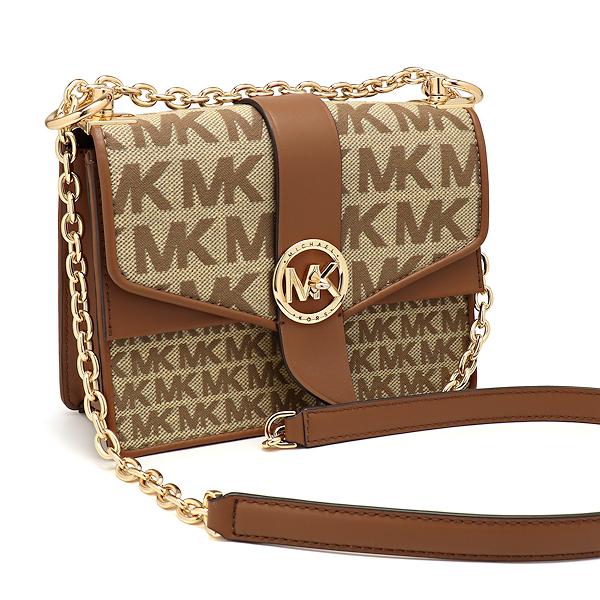 【中古】美品 マイケルコース GREENWICH コンバーチブル クロスボディ スモール ジャカード MICHAEL KORS