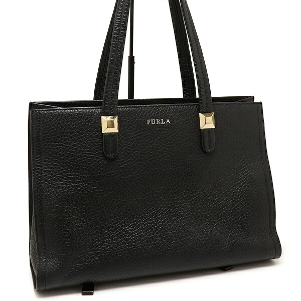 【中古】美品 フルラ トートバッグ ブラック レザー FURULA 15,840円