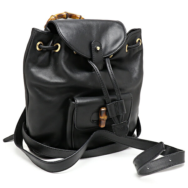【超極美品】GUCCI グッチ　リュック　バックパック　ナイロン　レザー　黒 Amazon.co.jp: [グッチ] リュック レディース ナイロン×レザー