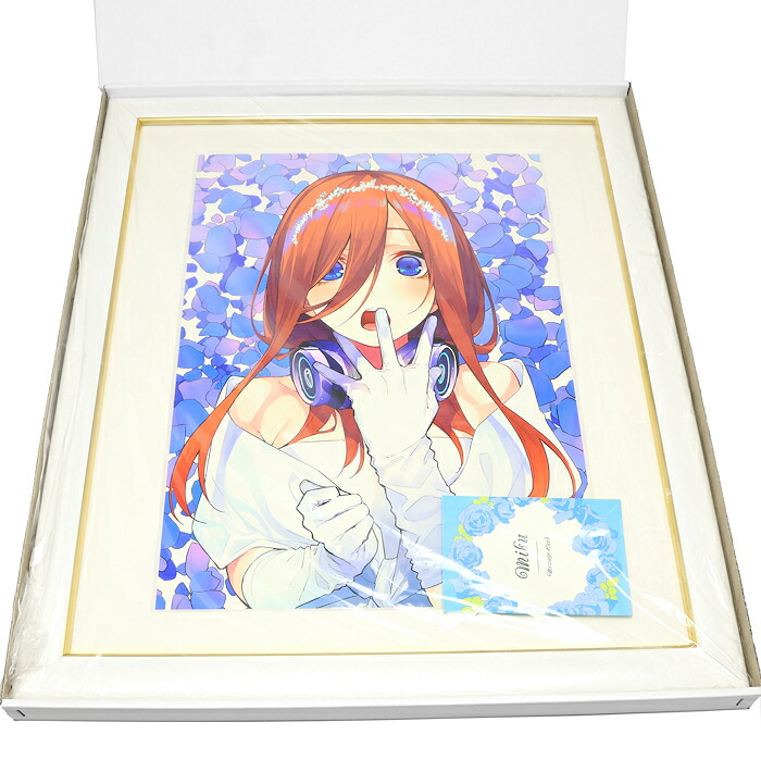 未使用 五等分の花嫁 記念額装絵 中野三玖 完結記念 Anique