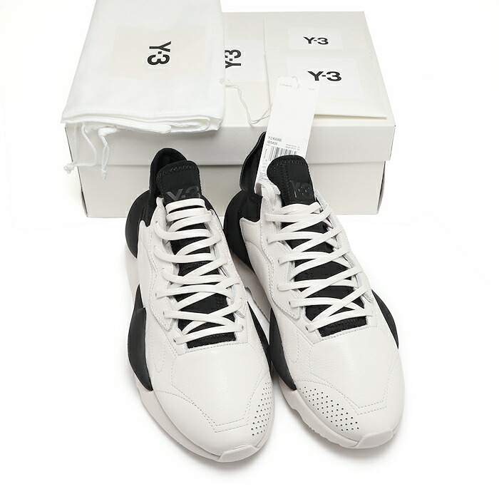 未当てはめる アディダス Y-3  二人三脚 スニーカー KAIWA 27.0糎 象牙色×黒いこと ID5430 ワイスロバート・エドワード・リー