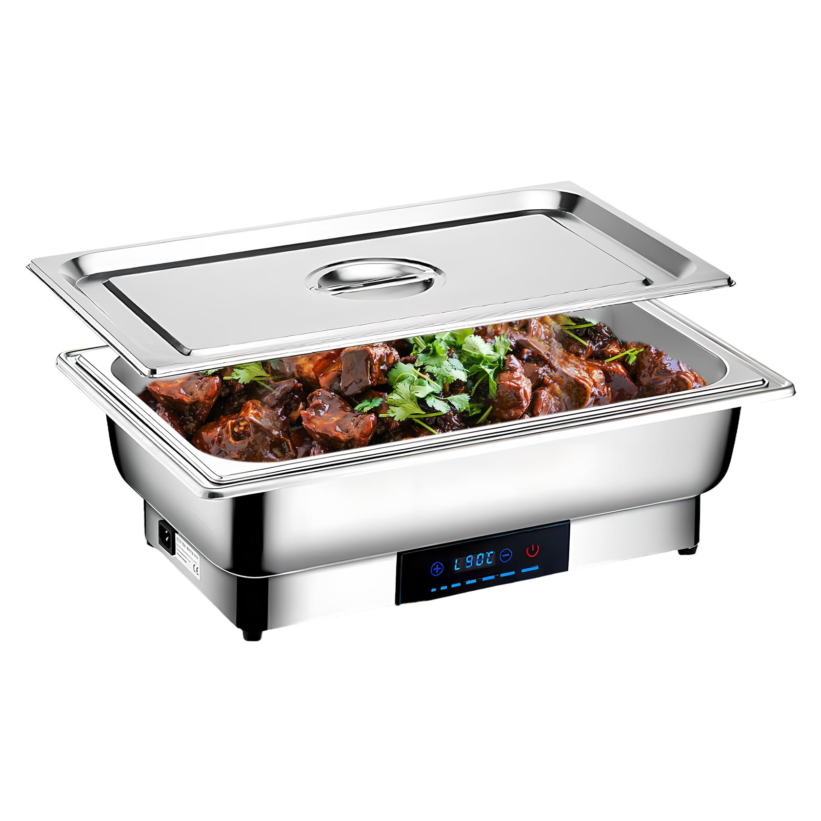 チェーフィングディッシュ 湯煎式 9L 13L food warm 平蓋 保温膳立て鍋 ステンレス鋼製 気温合わせる熱するウォーマー気温抑えつける 保温お盆