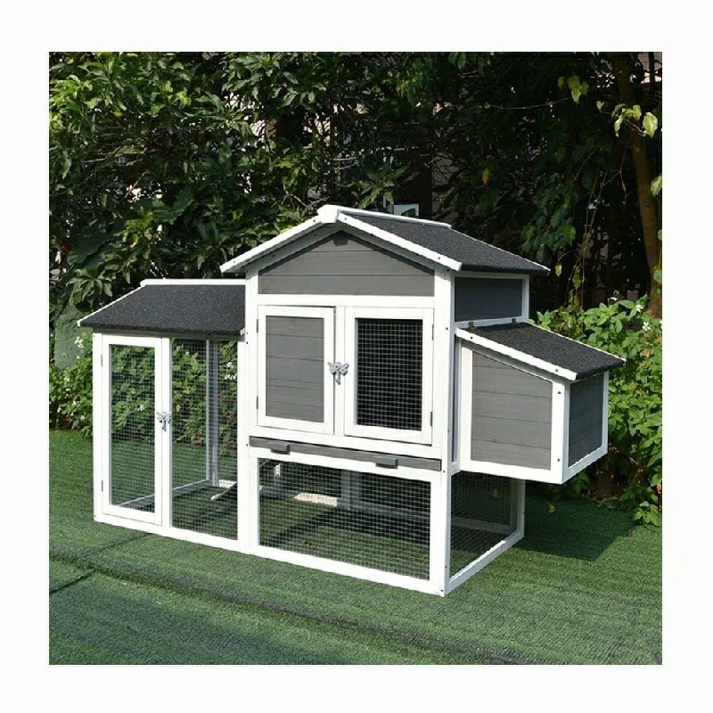 伏せ籠木製鶏掘ったて小屋室外鳥かご 大型意気地無し掘ったて小屋家兎掘ったて小屋産卵 アウトドア 家禽伏せ籠6羽の鶏用の大きな鶏掘ったて小屋風通し部屋の入り口と取りはらい可