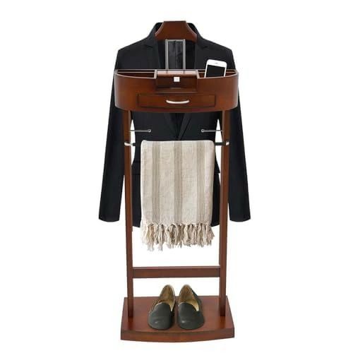 スーツラック ハンガーラック 洋服掛け おしゃれ 木製バレットスタンド 省スペース シャツやスーツジャケット用のハンガー スラ|おやま商店店