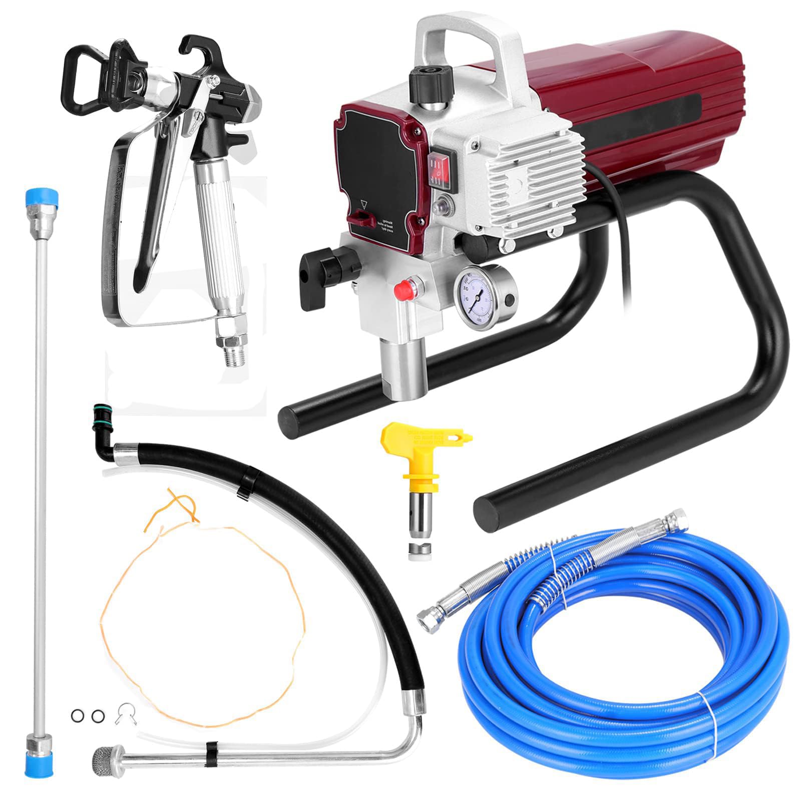 専門的高圧エア湖受け答え噴霧器1700W2.4L / Min電動えの具噴霧機多目的ペンキ塗り物の具養護ホーム盛りかえす備品 噴霧物の具ペンキ塗り壁面機えの具、