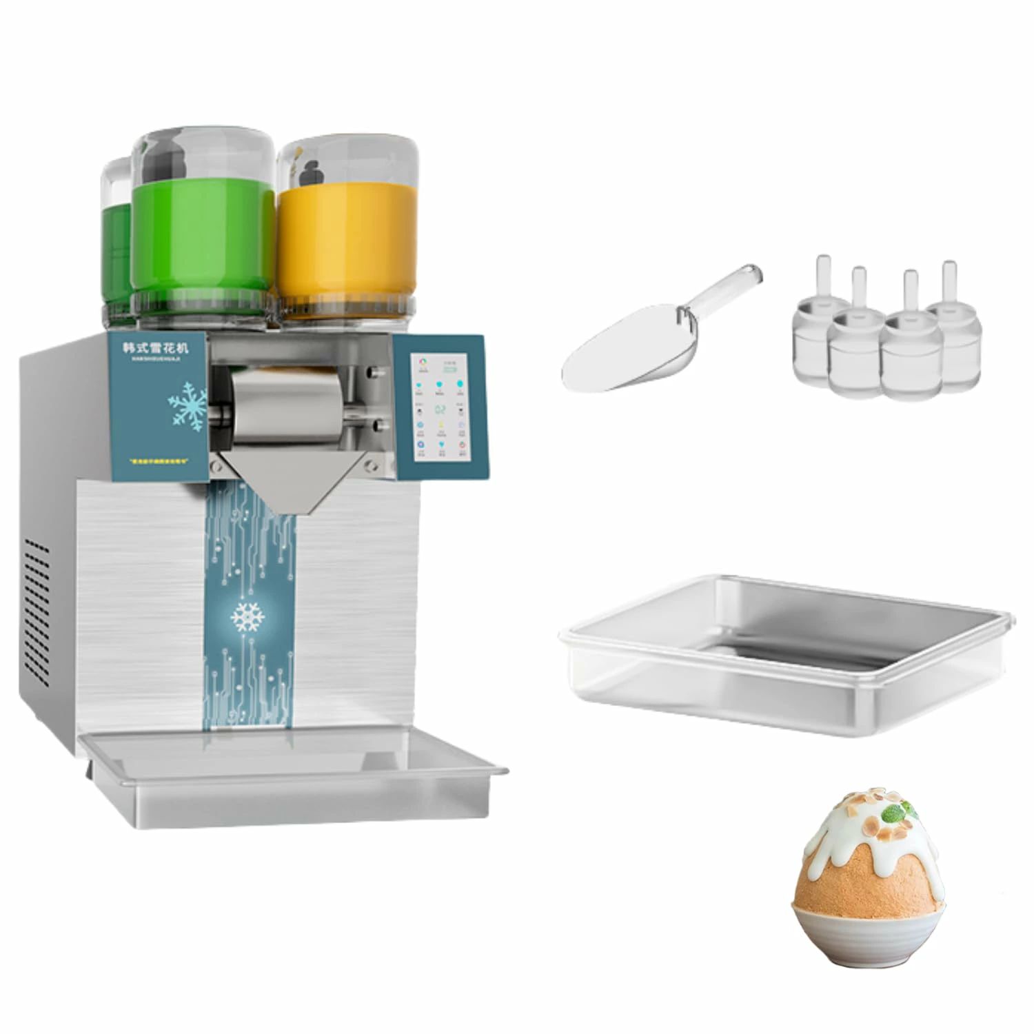 クリームかき氷機、製氷120kg/24第四次元、す早さ合わせる能力のある (4バレル 680W)