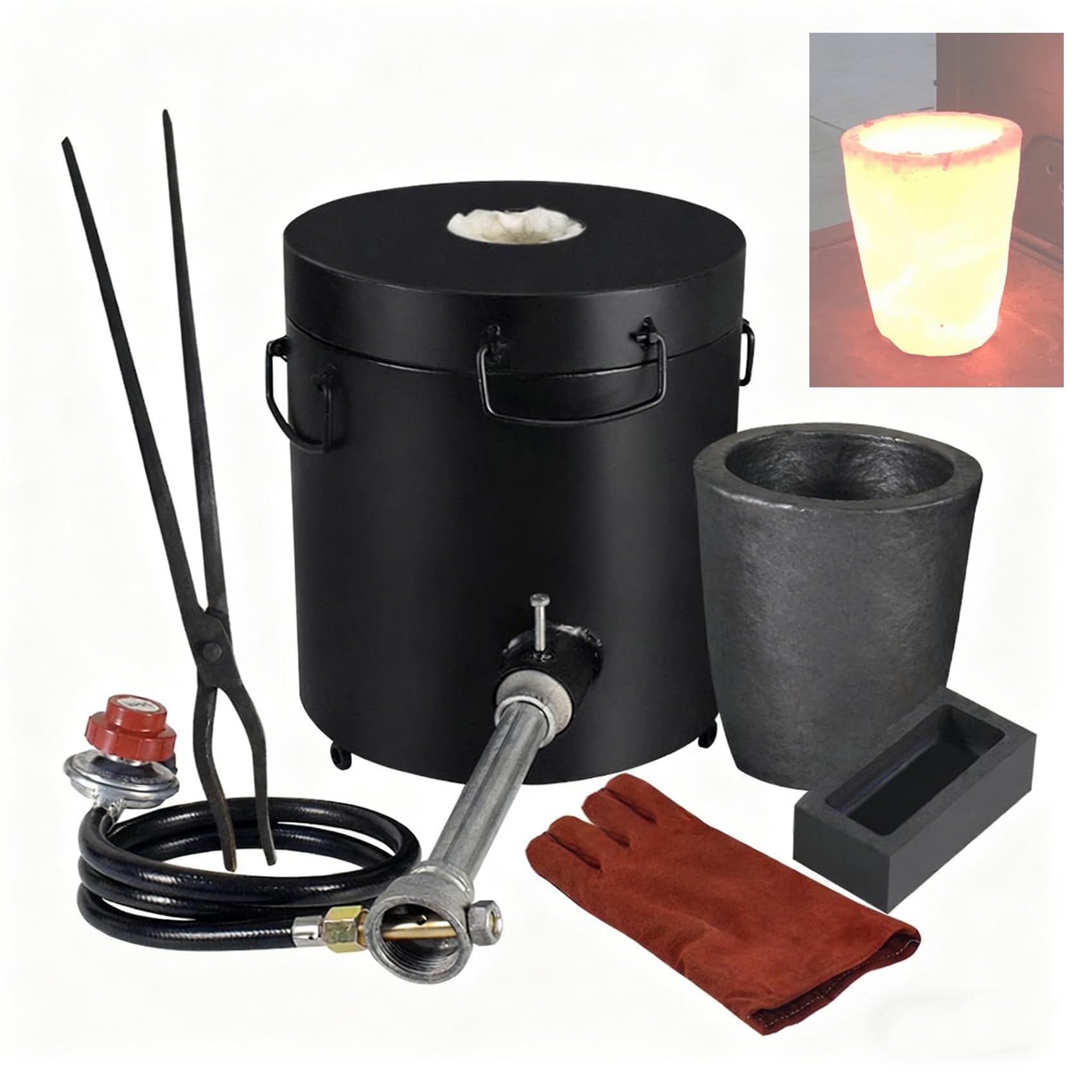 プロパン 屁っ放り溶ける炉 貴金属炉 最大限度融ける気温1300°C プロパン/生まれながら屁っ放り/溶解を焚き物として当て嵌める能力のある 金/銀/銅/軽銀/ジンク/鉛核融合反応
