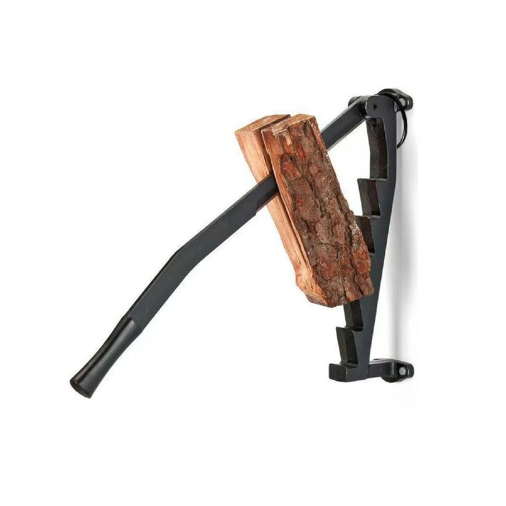 斧台 屋内または室外斧機 ウッドスプリッターウォールマウント 螺旋釘付き添い人薪斧機 薪ログスプリッター カーボン鋼原材料 防錆