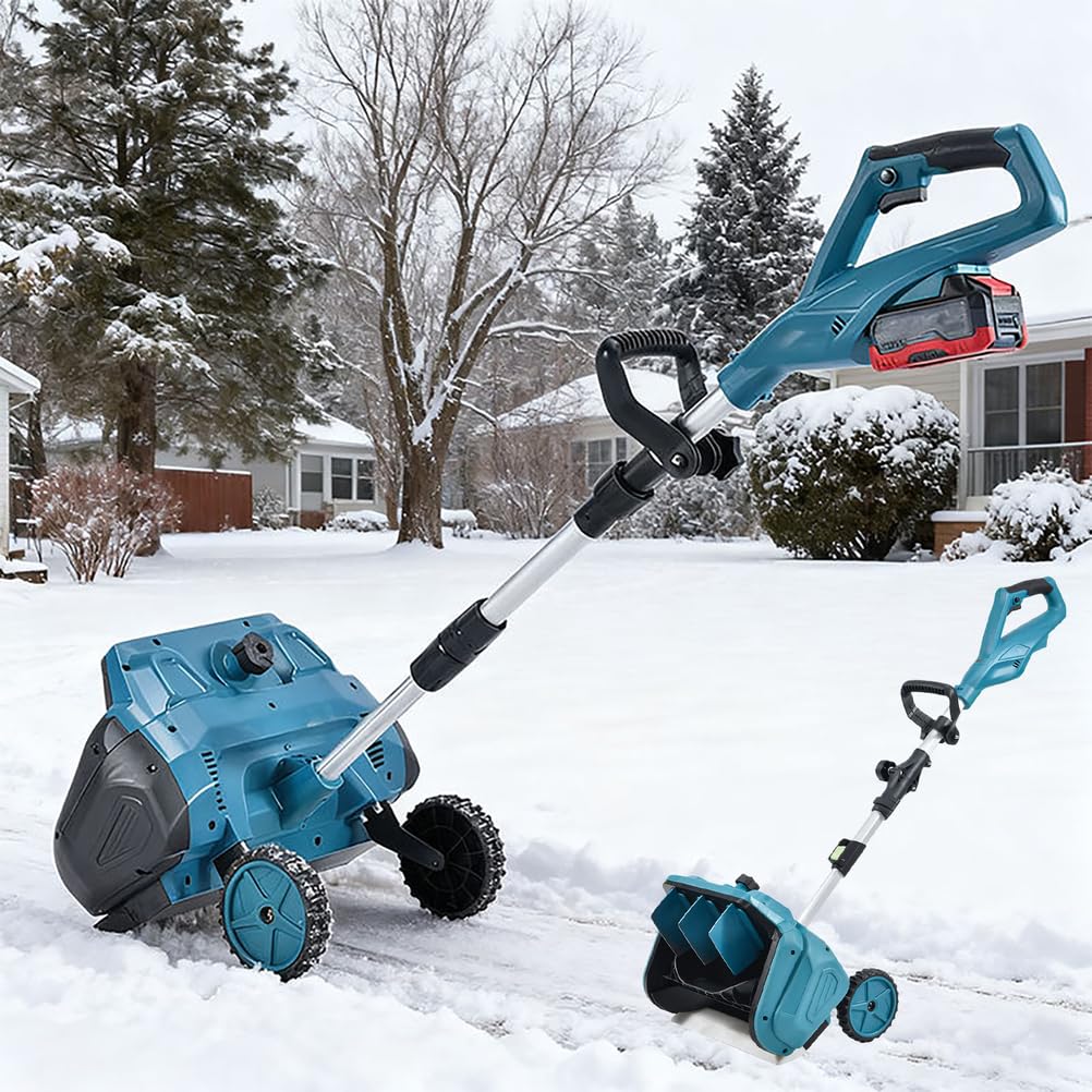 電動スノーショベル 蓄電池式 コードレス除雪シャヴェル 3道のり自然調整 静音 油絵の具無償性心積もり 除雪幅40糎 手持ち部分付き添い人伸縮 折り