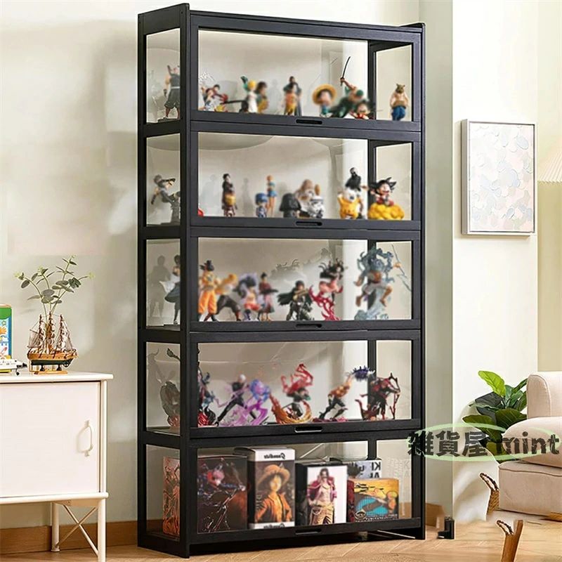 図形 見せびらかす収納家具 コレクションケースショーケース アクリル繊維 陳列場 木製 澄み切ったダイアログボックス 収納家具 デ