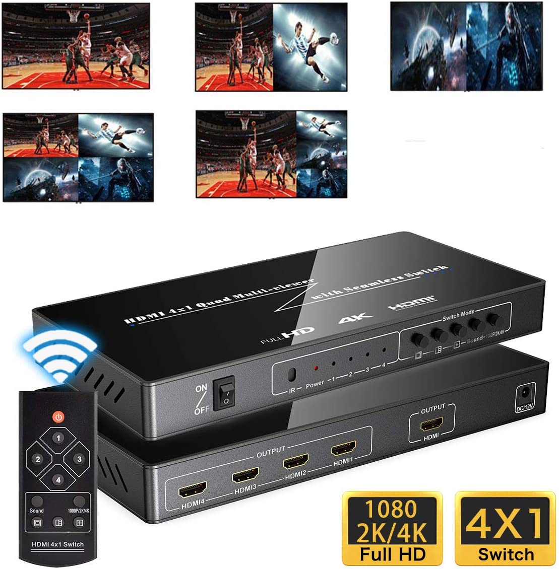 【店卸し資産取り計らう20999→18899円】【2位】マルチビューワー HDMI画面取りわける器 振りあてる器  5インプット1最終生産物 4K相応う HDMI1.4 4K＠30HZ 6種の取りわける流行り物 遠隔操作付き添い人 日本語取りまわし書きあらわす付け出し なおなお書き5、なおなお書き4、なおなお書き3、Switch、Xbox、Fire