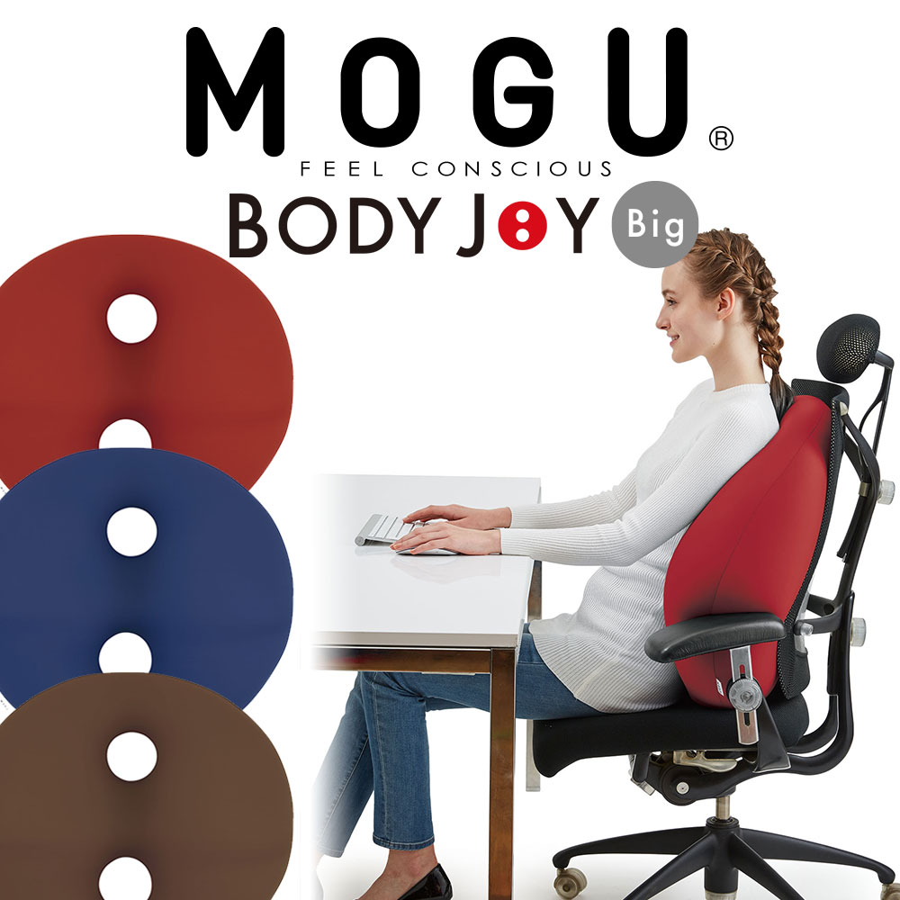 クッション MOGU（モグ） ボディジョイ・ビッグ 腰にやさしいとされるS字姿勢をキープする大きめのクッション 【ビーズクッション 椅子 椅子のクッション イスのクッション ソファに置くクッション 背中 背あて 腰当て 背もたれ】 母の日 父の日 母の日ギフト2026