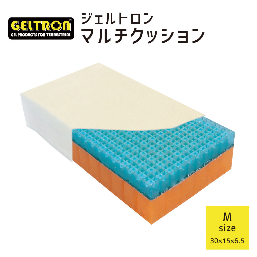 楽天市場】車椅子用クッション ジェルトロン ダブルソフト Sサイズ 約 ...
